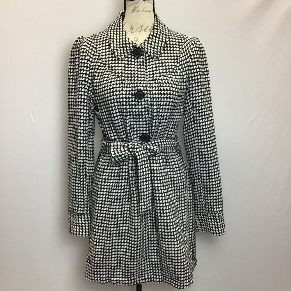 Roxy-Belted Houndstooth Jacket